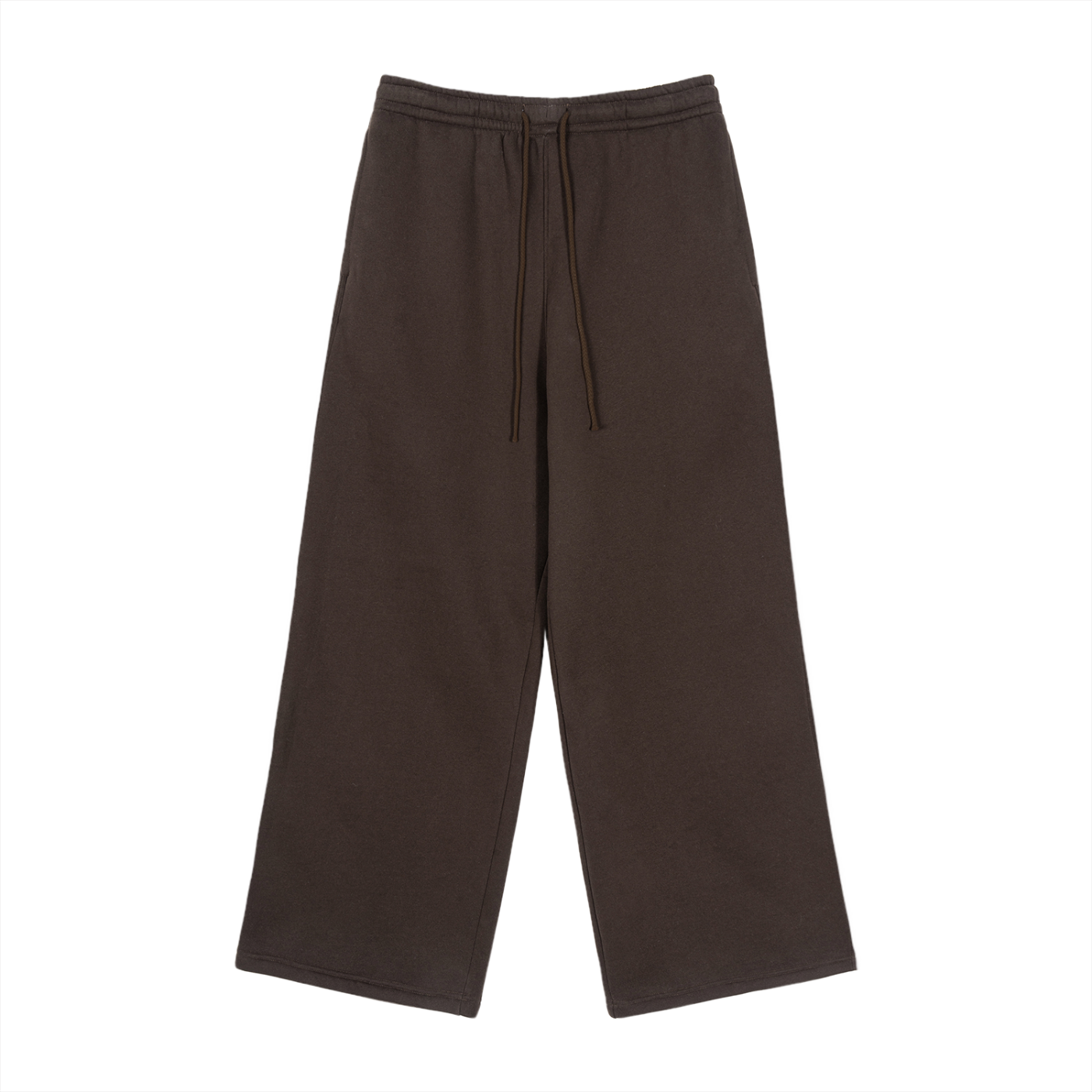 Fleece Drawstring Straight-Leg Sweatpants