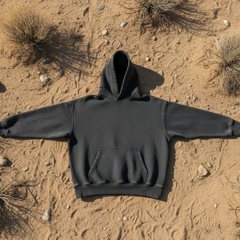 Snow Wash Fleece Oversize Hoodie