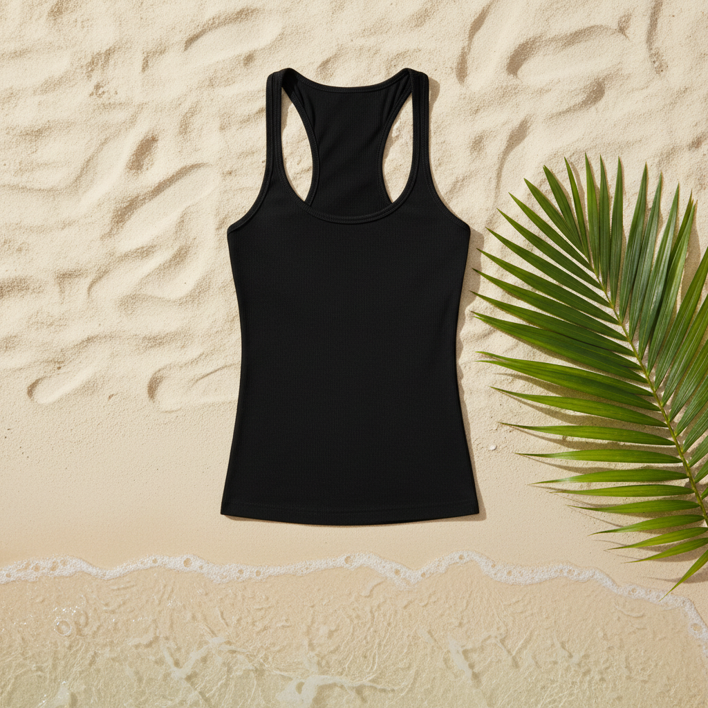 Slim Fit Ribbed Racerback Tank Top
