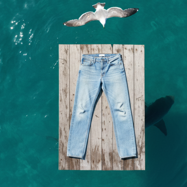 Vintage Wash Baggy Denim Jeans