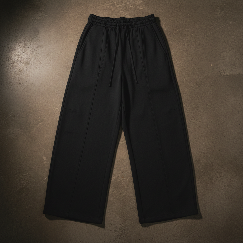 Heavyweight Wide Leg Panel Sweatpants