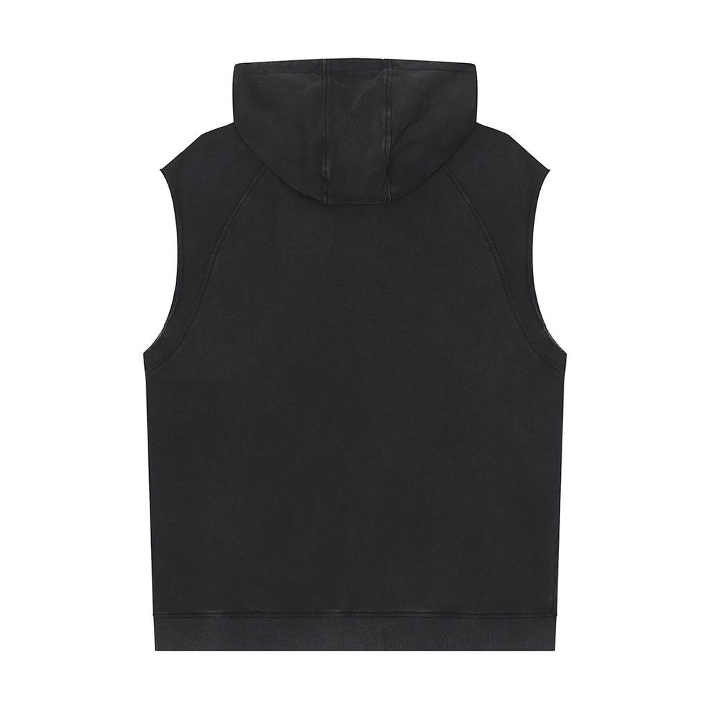 Snow Washed Sleeveless Hoodie