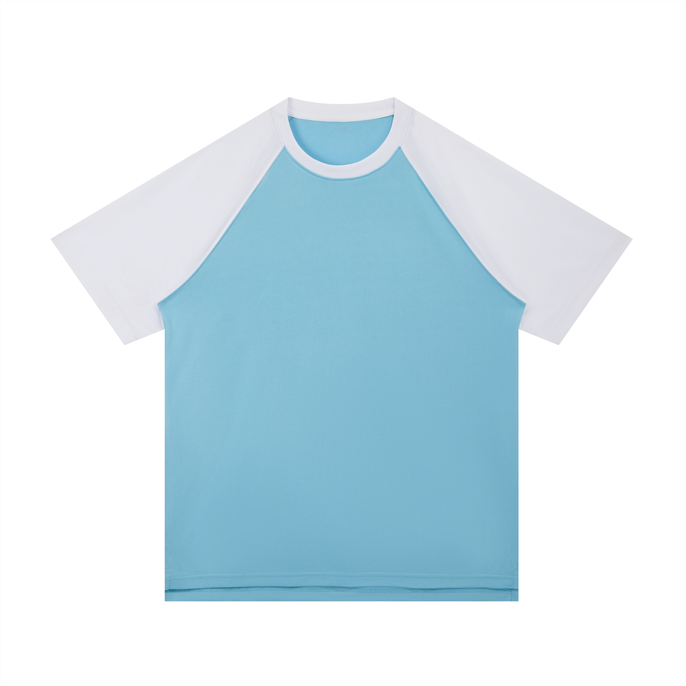Contrast Raglan Sleeve Mesh T-Shirt