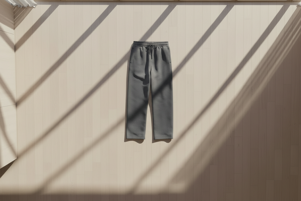 Sun Fade Raw Edge Straight-Leg Sweatpants