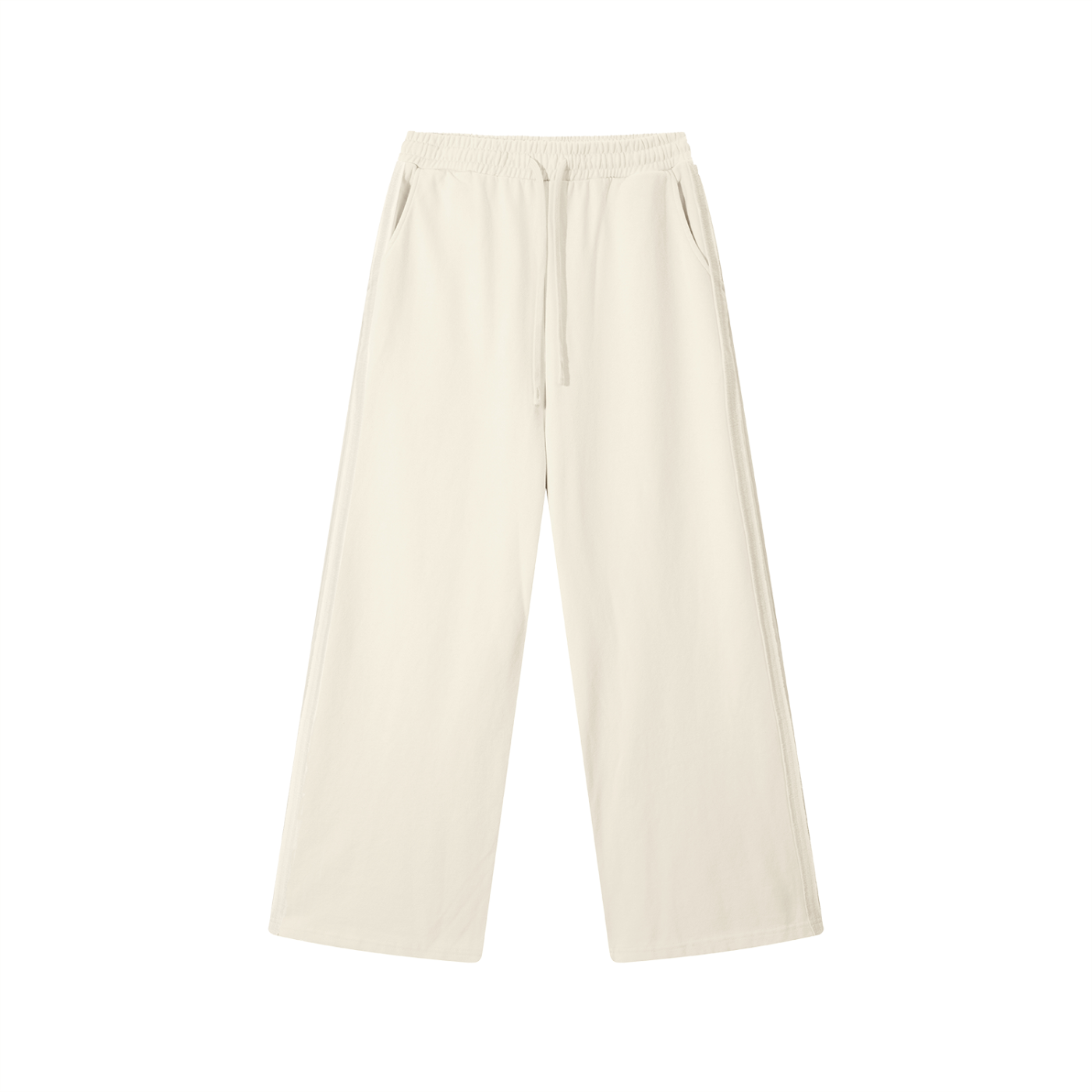 Contrast Tape Straight-Leg Sweatpants