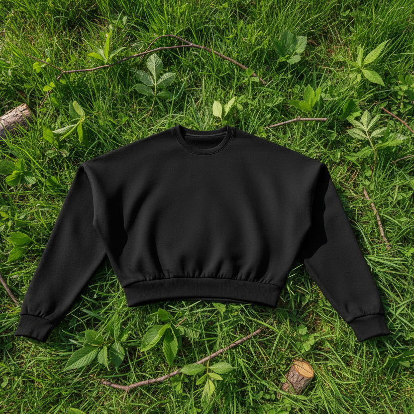 Vintage Washed Cropped Sweatshirt