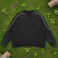 Mineral Wash Piping Raw Hem Sweatshirt