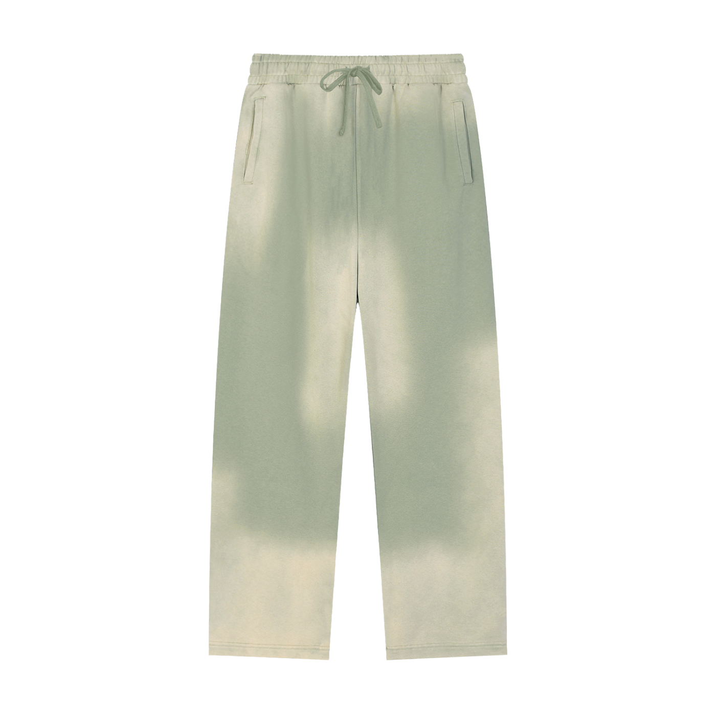 Sun Fade Raw Edge Straight-Leg Sweatpants