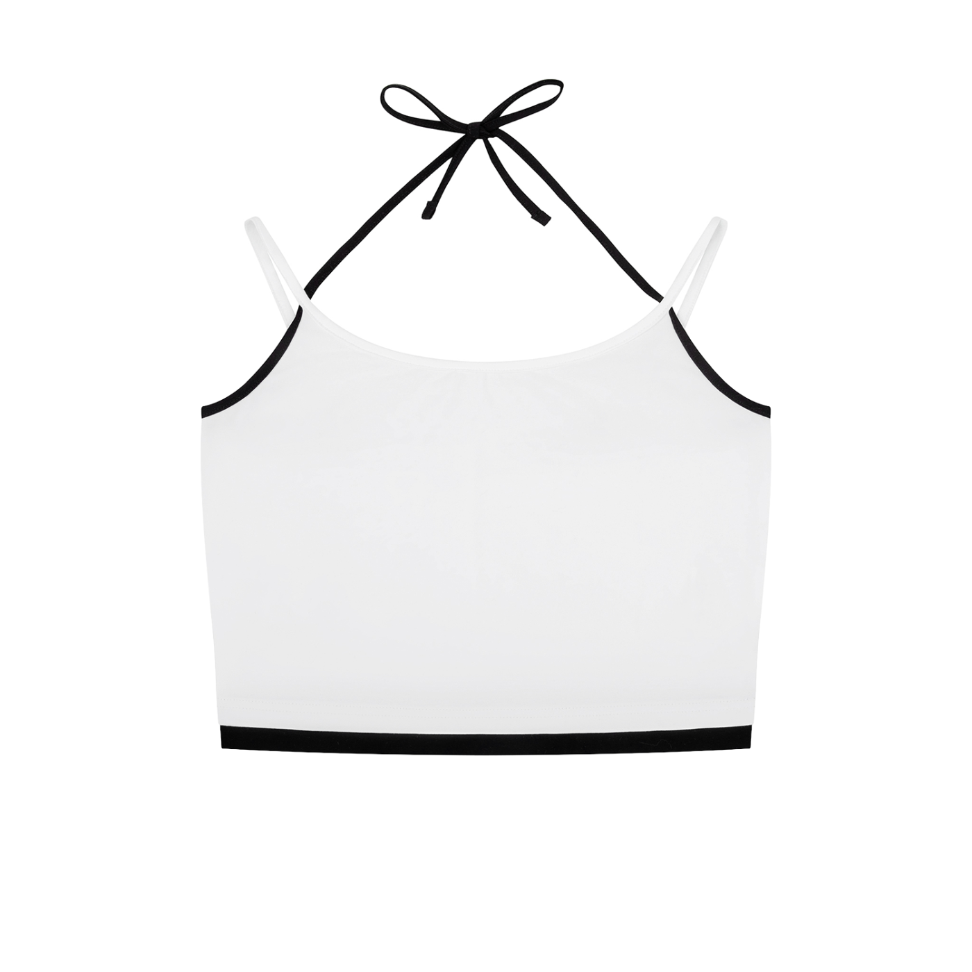 Contrast Binding Halter Tank Top