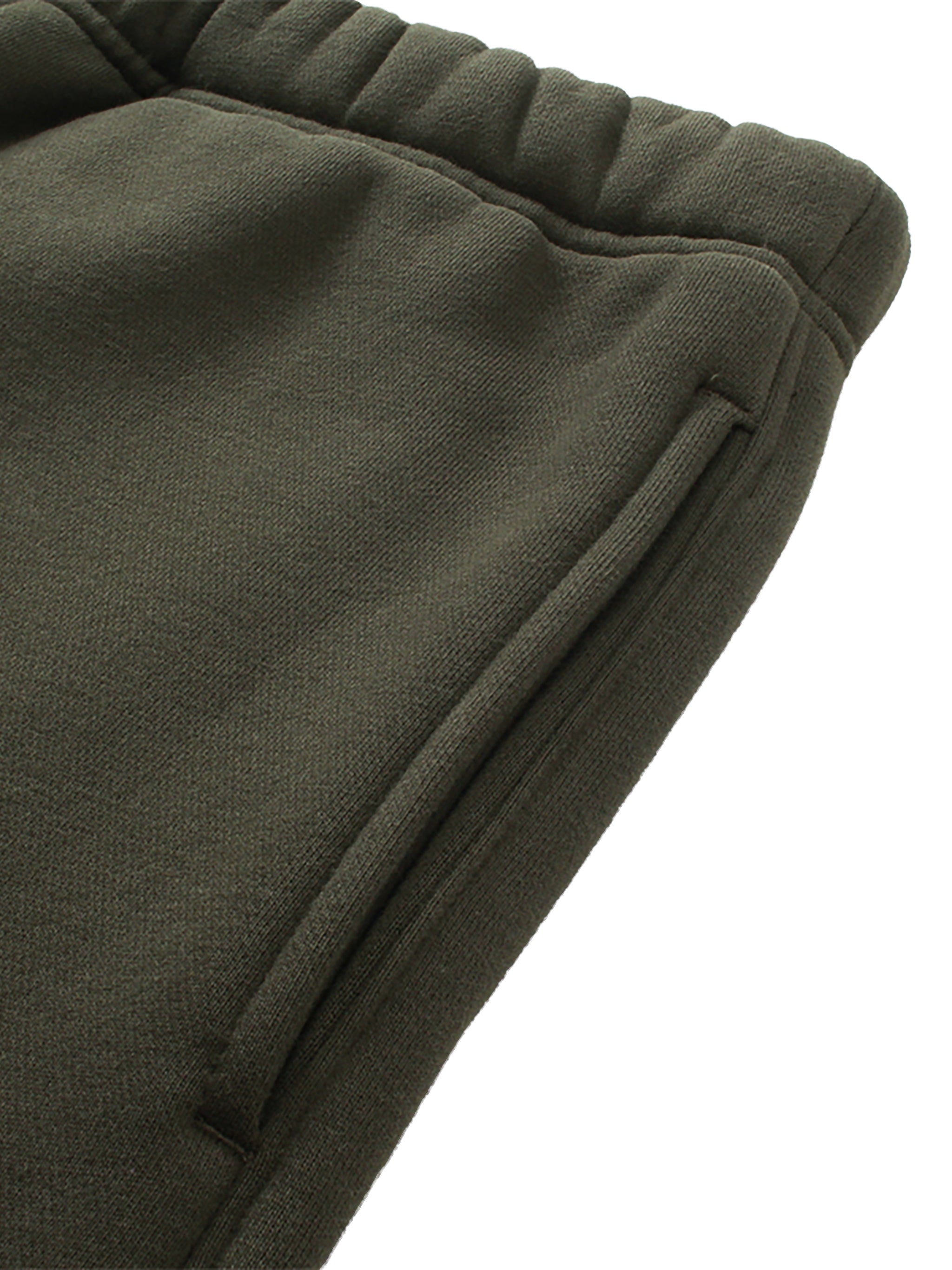 Unisex Solid Color Fleece Straight Leg Pants