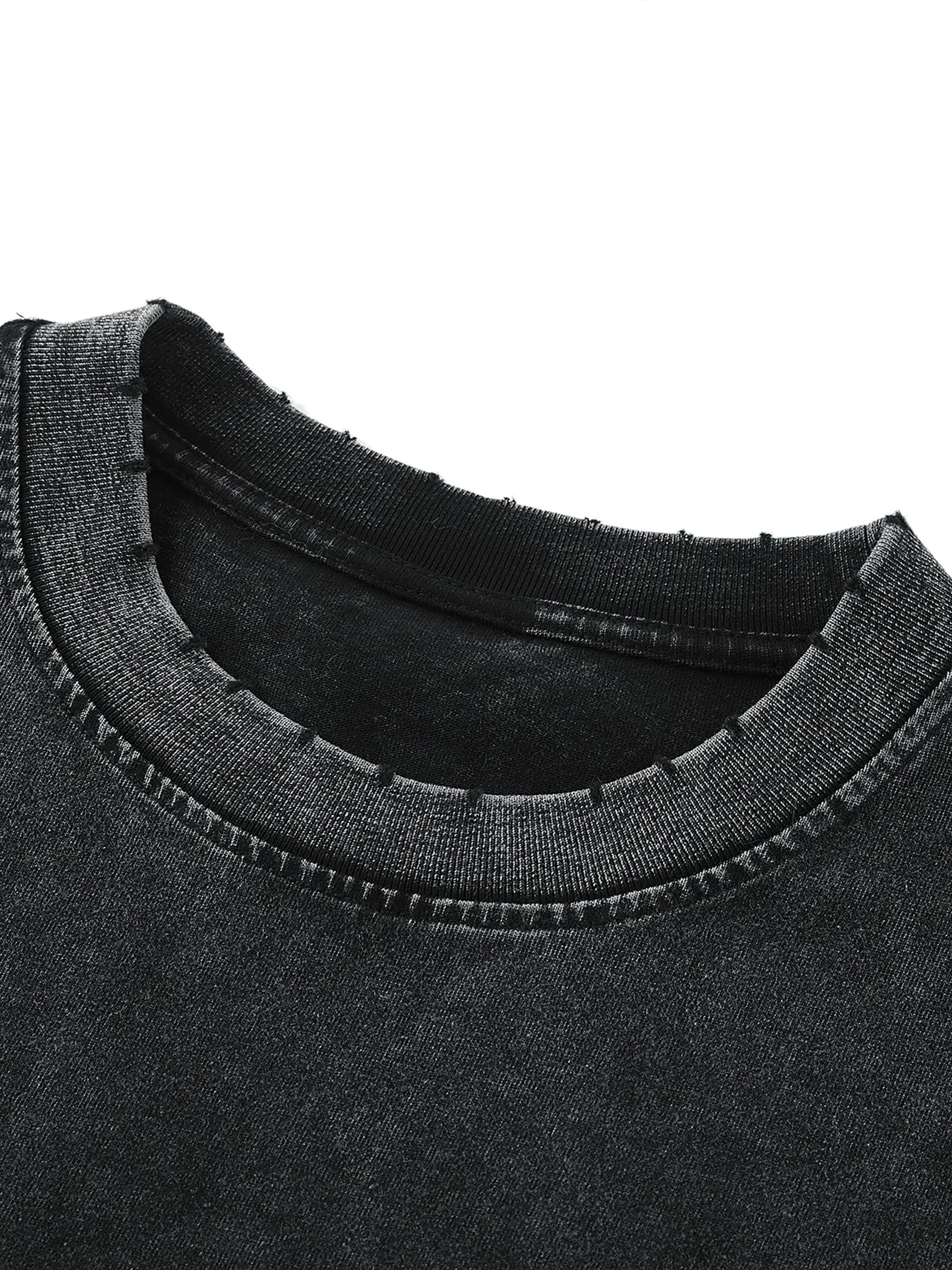 Snow Washed Frayed Hem Tank Top