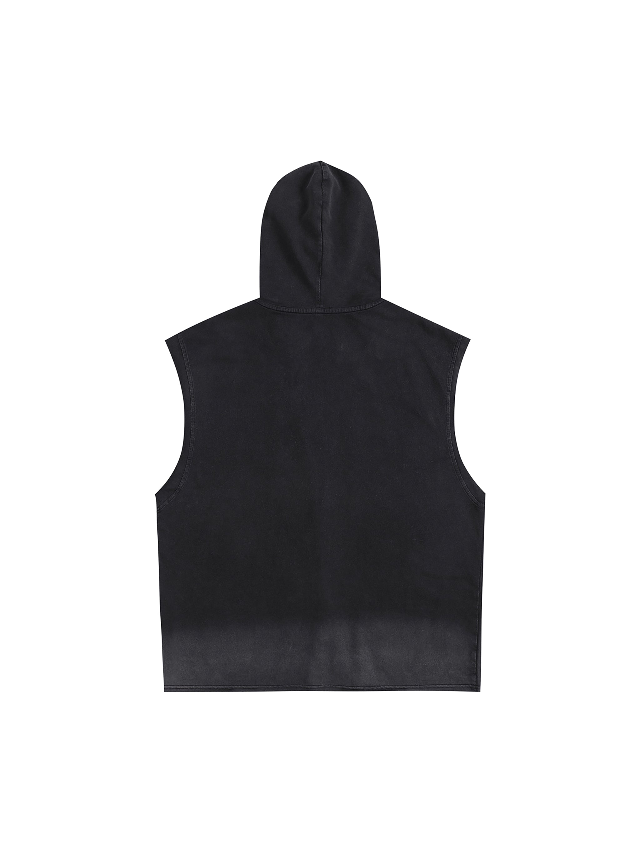 Vintage Washed Zip-Up Hooded Tank Top