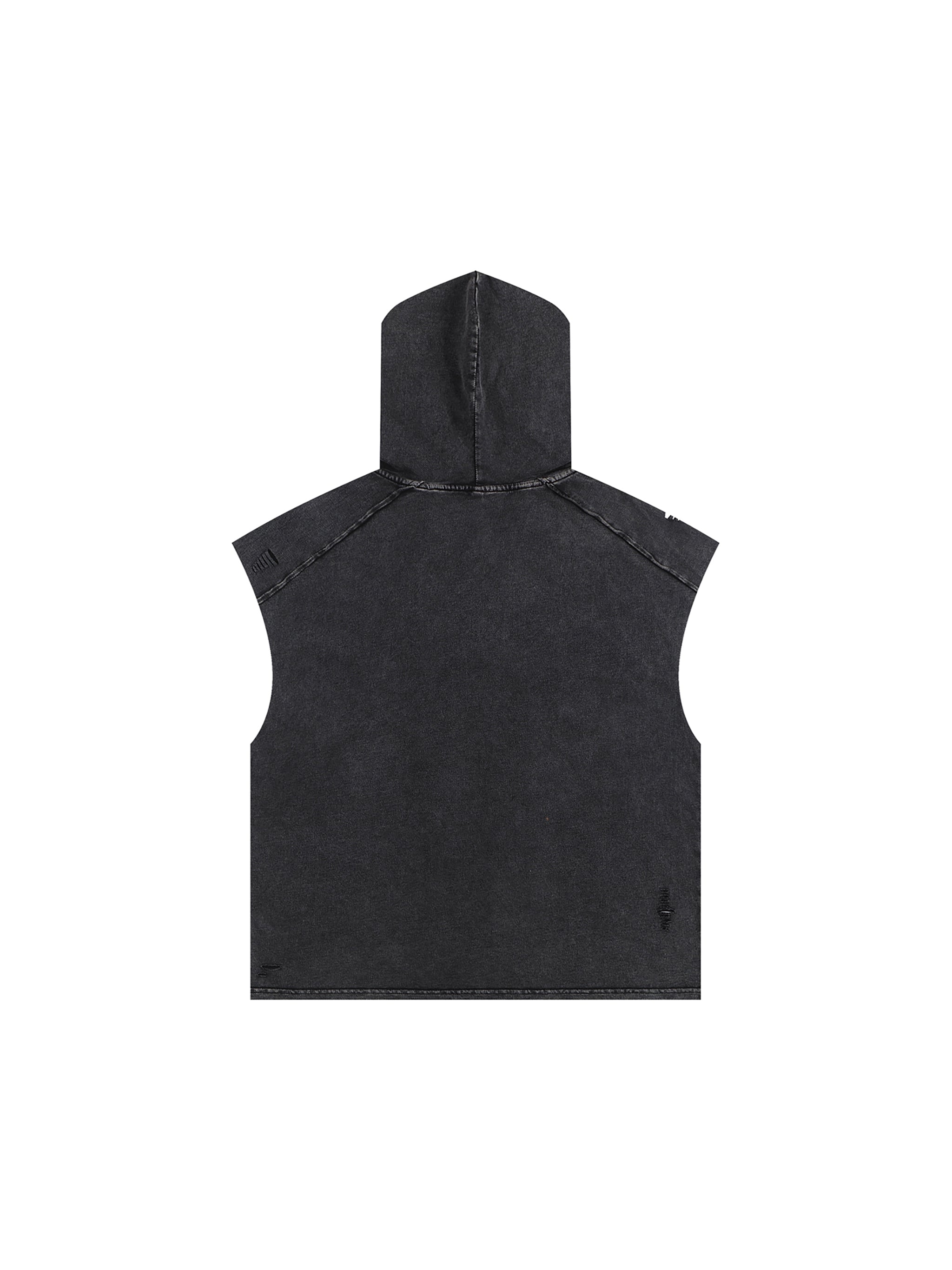 Snow Washed Boxy Hooded Tank Top