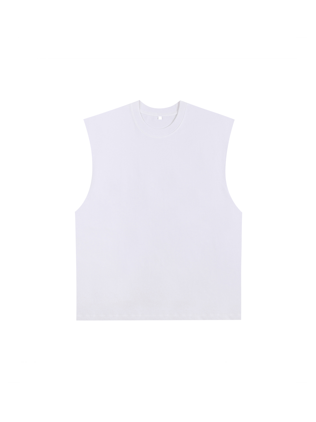Raw Edge Cotton Tank Top