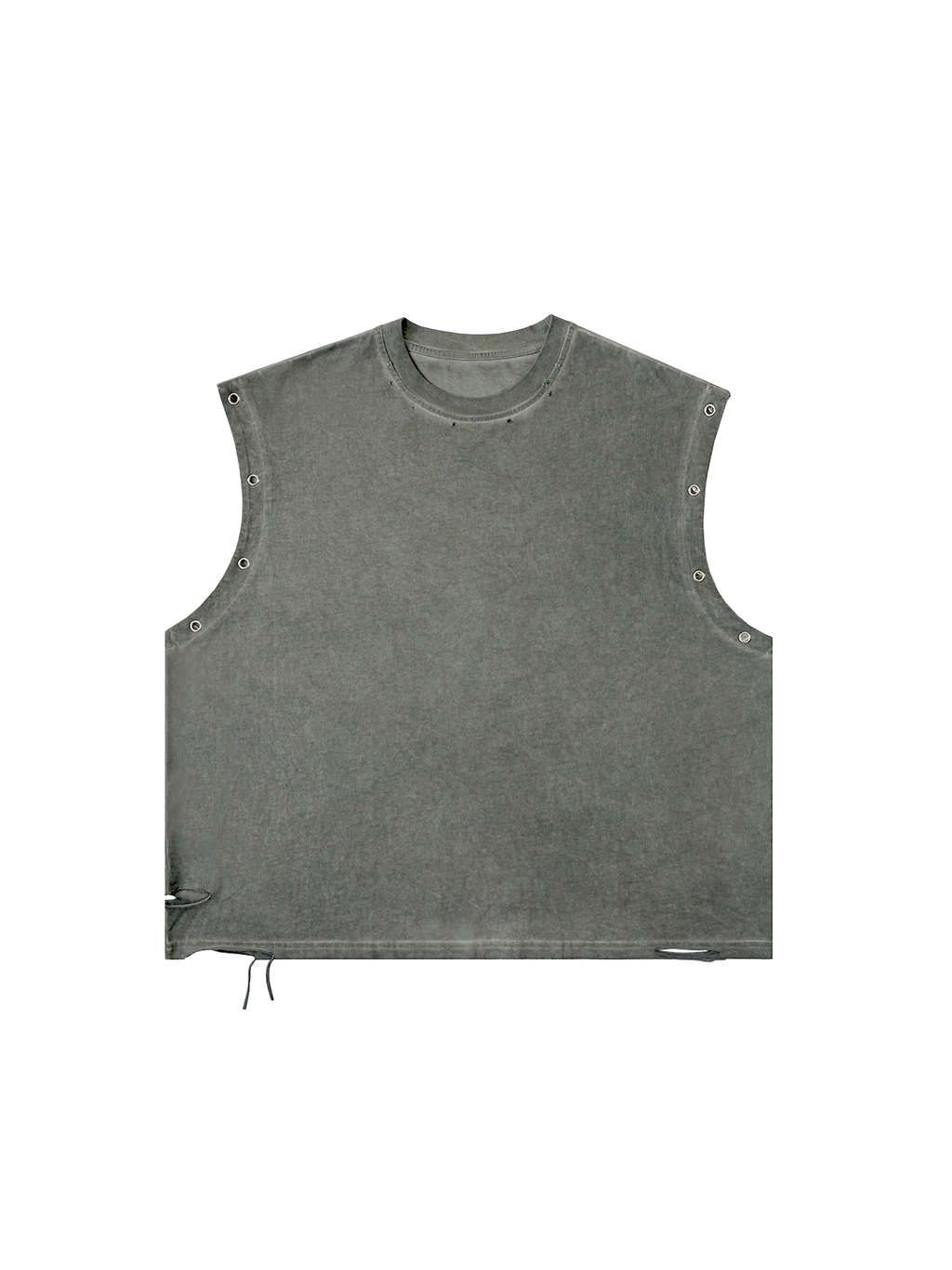 Distressed Grommet Eyelet Tank Top