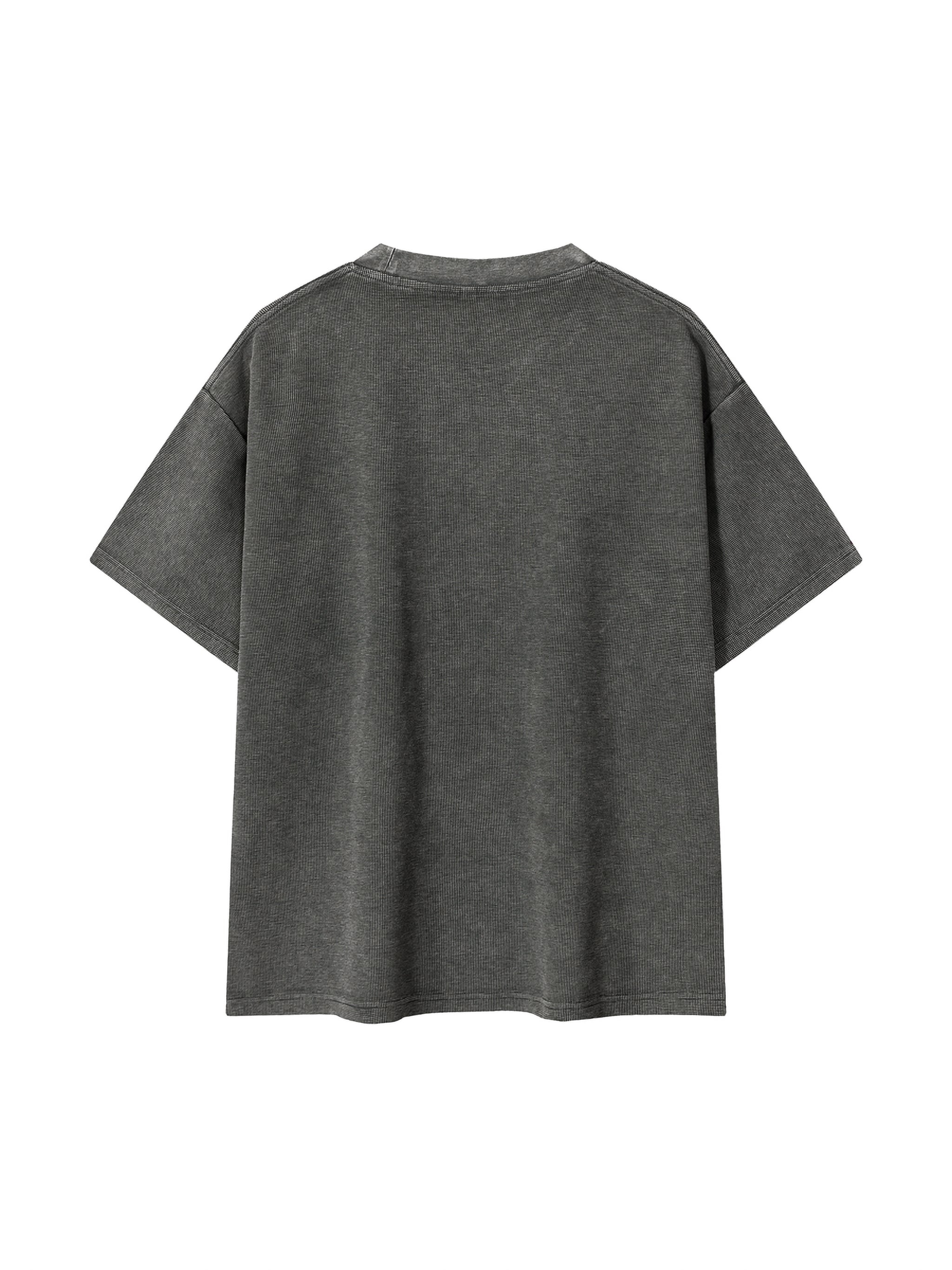 Mineral Wash Waffle Knit T-Shirt