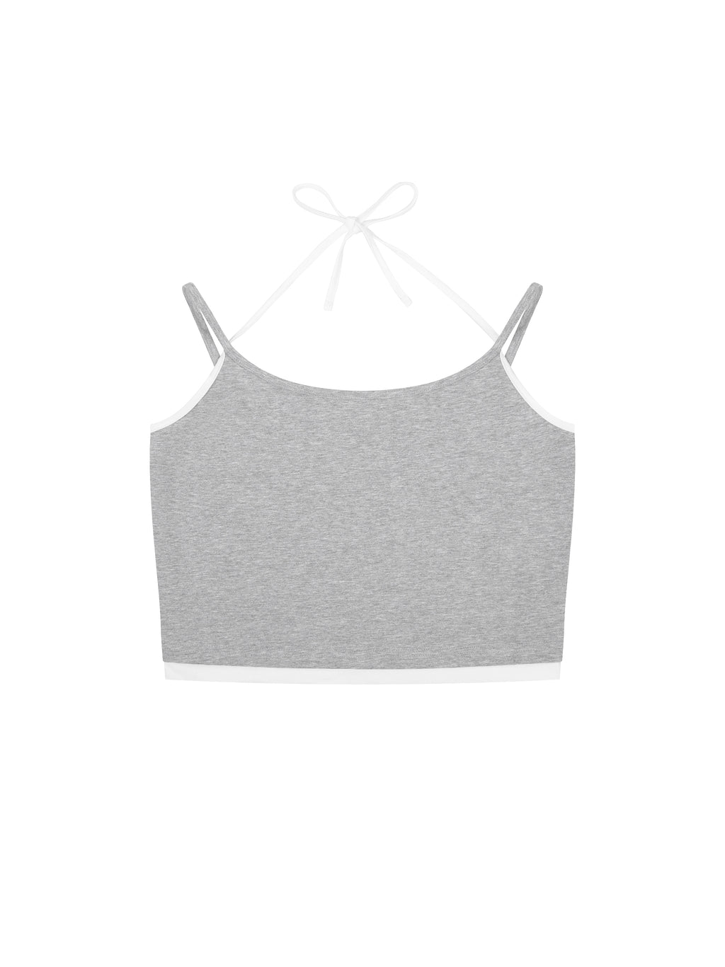 Contrast Binding Halter Tank Top