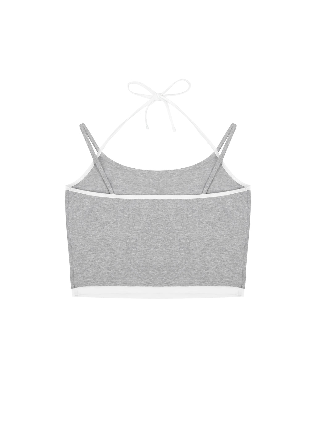Contrast Binding Halter Tank Top