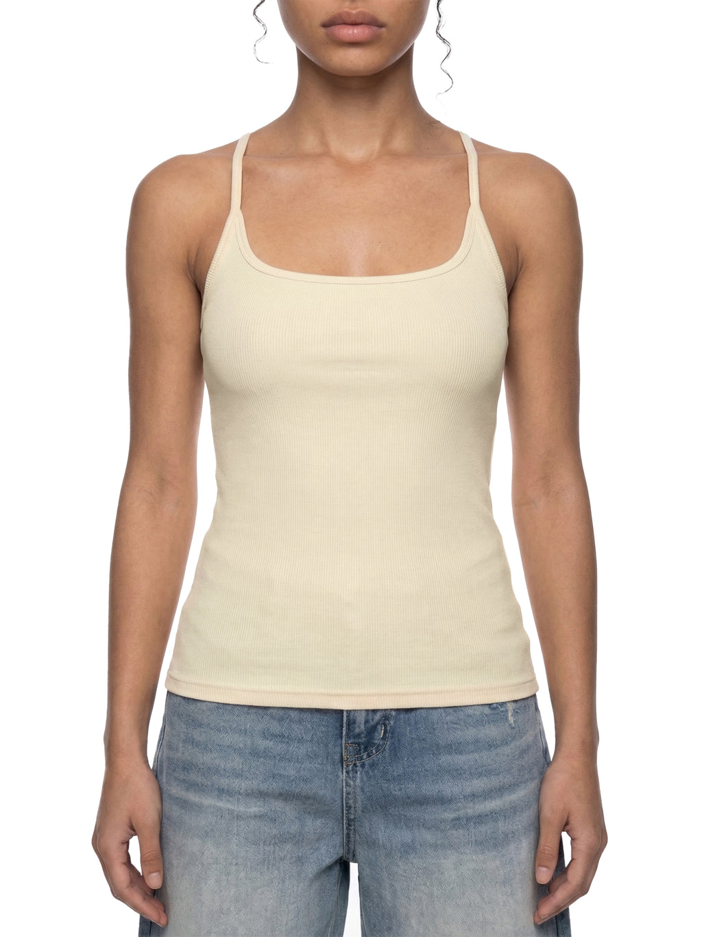 Slim Fit Ribbed Racerback Tank Top